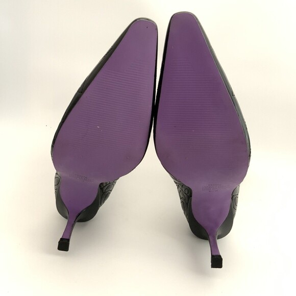 Suzanne Somers Leather Tall Floral Accents Wide Width Boots 6.5W - Picture 9 of 11